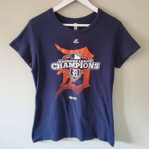 Alstyle Authentic Collection L Detroit Tigers American League Champions T-Shirt